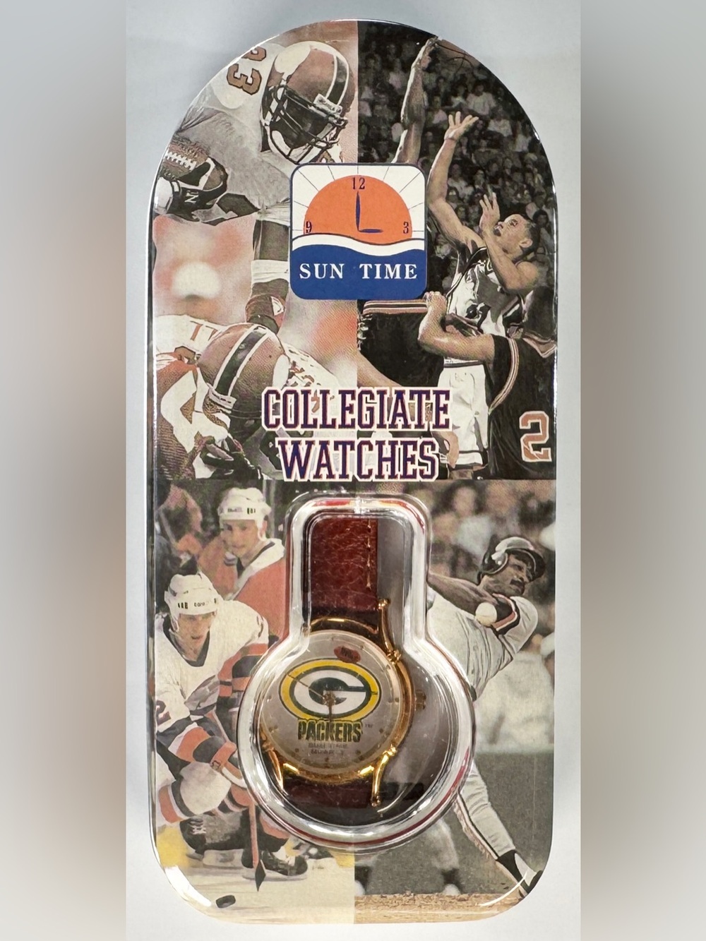 GREEN BAY PACKERS SUN TIME QUARTZ WOMENS WATCH - New Old Stock Unused Working